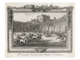 Ancient Rome Gladiators Chariots Etc in the Theatre of Caesarea Reproduction procédé giclée