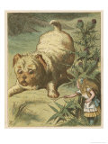 Alice and the Puppy Giclee Print by John Tenniel