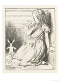 Alice Watches the White Rabbit Disappear Down the Hallway Reproduction procédé giclée par John Tenniel