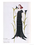 Black Dress by Madeleine Vionnet Inspired by Recent Archaeological Discoveries in Egypt Giclee Print by Thayaht 