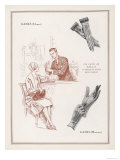 Lady Tries on Some Gloves Giclee Print