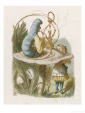 Alice and the Caterpillar Giclee Print by John Tenniel