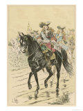 French Marshal of the Royal Household on Horseback Giclée-Druck von L. Vallet
