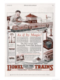 An Advertisement for the New Lionel 100% Elecrically Controlled Railroad reproduction procédé giclée