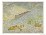 Noah's Ark, The Ark Weathers Some Pretty Rough Weather as the Storm Build Up reproduction procédé giclée par E. Boyd Smith