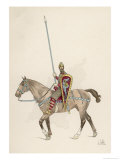 Norman Soldier on Horseback with Pike and Shield Giclée-Druck von L. Vallet