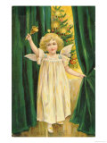 Little Angel with a Little Bell Summons Us to Come to the Christmas Tree Lámina giclée Little Angel with a Little Bell Summons Us to Come to the Christmas Tree Lámina giclée