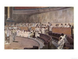 Catiline Plotting to Seize Power in Rome is Denounced in the Senate by Cicero Giclee Print