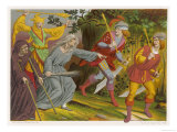 Witch Accompanied by a Beggar and a Fool Curses Two Sergeants-At-Arms Who Slink Away Terrified Giclee Print