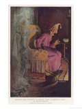 Scrooge Receives a Visit from the Ghost of Jacob Marley His Former Business Partner reproduction procédé giclée par S.j. Woolf