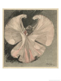 Loie Fuller (Mary Louise Fuller) American Dancer at the Folies Bergere Paris reproduction procédé giclée par Théophile Alexandre Steinlen