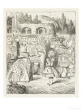 Alice and the Queen of Hearts "Off with Her Head!" Reproduction procédé giclée par John Tenniel