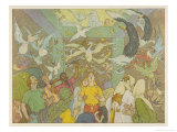 Noah's Ark, The Dove Returns with an Olive Twig Showing That the Flood is Receding reproduction procédé giclée par E. Boyd Smith