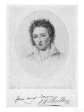 Percy Bysshe Shelley English Romantic Poet Reproduction procédé giclée par Tietze 