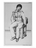 Patient in a Strait-Jacket Seated reproduction procédé giclée par Ambroise Tardieu