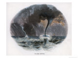 An Electrical Storm at Sea with Two Waterspouts reproduction procédé giclée par J.w. Whimper