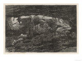 Two Men Mining for Coal reproduction procédé giclée
