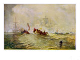 William III Lands in England at Torbay Giclée-Druck von J.M.W. Turner