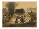 The Funeral of Julius Caesar Divides Loyalties Among the Roman People Impressão giclée por C. Vottrier