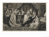 The Home Life of the Mormons, a Husband and His Wives at Salt Lake City Giclee Print by Julius Stewart