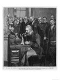 Alexander Graham Bell American Inventor and Educator Inaugurates the New York- Chicago Telephone Reproduction procédé giclée