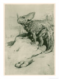 Triceratops Lámina giclée por Alice B. Woodward