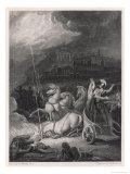 Nestor and Tydides with Their Chariot and Horses and Some Thunderbolts Reproduction procédé giclée par R. Westall