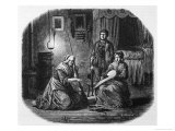 La Sorciere des Vosges, The "Wise Woman" of a French Village Uses Her Powers to Discover Giclée-Druck von H. Valentin