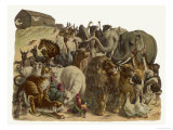 The Animals Emerge Two by Two from Noah's Ark reproduction procédé giclée