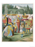 Alice and the Queen of Hearts: "Off with Her Head!" Giclee Print by John Tenniel