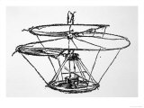Leonardo Da Vinci Sketch of a Flying Machine Digitálně vytištěná reprodukce Leonardo Da Vinci Sketch of a Flying Machine Digitálně vytištěná reprodukce
