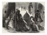 Catholic Priest Hears a Confession in a Church at Lima Peru Giclee Print by A.h. Val