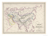The Mongol Empire at Its Greatest Extent Giclee Print by Thierry 