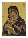 Medieval Depiction of Mary and Baby Jesus reproduction procédé giclée