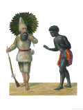 Robinson Crusoe and Friday Giclee Print