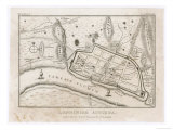 Map Showing Roman London (Londinium) with Its Grid of Straight Roads Lámina giclée Map Showing Roman London (Londinium) with Its Grid of Straight Roads Lámina giclée