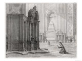 Lady in What Looks Like Italian Dress in What Looks Like St. Peter's Rome Giclee Print Lady in What Looks Like Italian Dress in What Looks Like St. Peter's Rome Giclee Print
