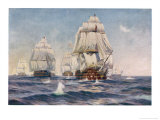 Nelson's Flagship at the Battle of Trafalgar 21 October 1805 Wydruk giclee autor Norman Wilkinson
