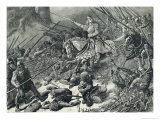 The Mercians Attack the Welsh Reproduction procédé giclée par Edouard Zier