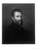 Michelangelo Buonarotti di Lodovico Simoni Italian Sculptor Painter Architect and Poet Giclee Print by R. Woodman