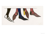 Selection of Piked Shoes with Long Uppers and Buckled Ankle Straps Lámina giclée Selection of Piked Shoes with Long Uppers and Buckled Ankle Straps Lámina giclée