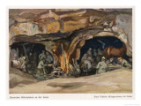German Dug-Outs Near the Aisne River in Northern France Giclee Print by Ernst Vollbehr