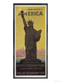 The New Route to America, Dollar Steamship Line Via the Mediterranean to New York and Boston Giclee Print