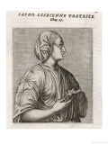 Sappho Greek Lyric Poet from Lesbos Giclee Print by Andre Thevet