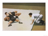 Wrestling: J Ried (Great Britain) Beats Zervinis (Greece) in Bantamweight Giclee Print