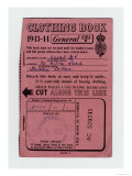 Clothing Coupon Book Cover Giclee Print Clothing Coupon Book Cover Giclee Print
