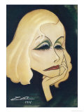 Greta Garbo Swedish-American Film Actress: a Caricature Giclee Print by Nino Za