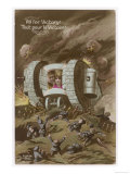 Postcard with Tank Giclee Print
