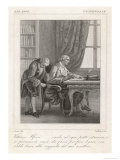 Vittorio Alfieri Italian Author Instructing His Servant to Tie Him to His Writing Chair Giclee Print by Felice Zuliani