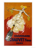 Poster for Chauvet Champagne Giclee Print by J. J. Stall